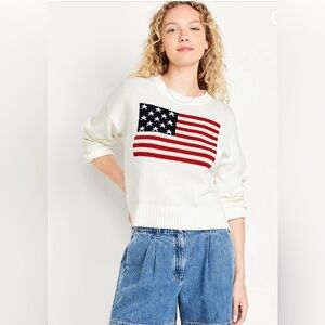 Old Navy flag sweater